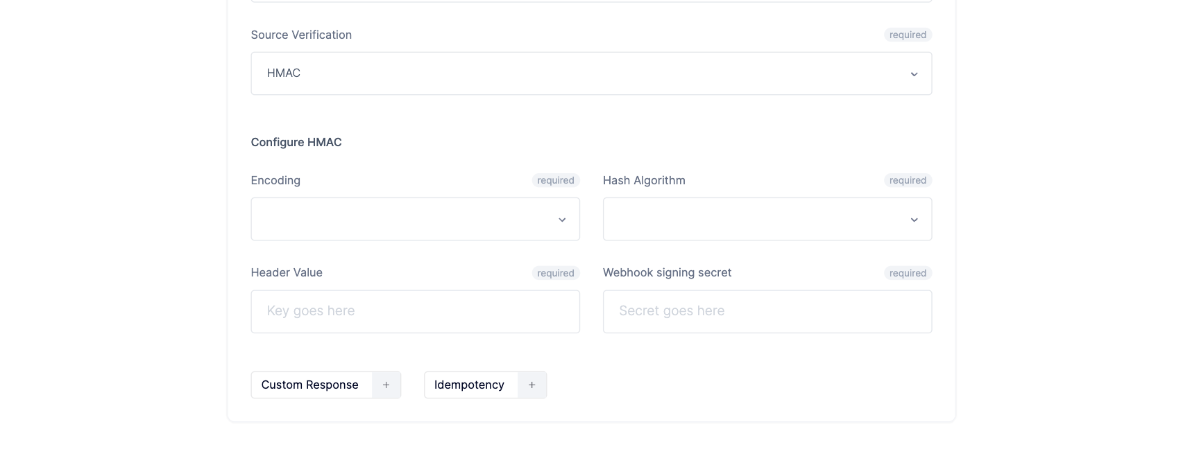 Configuring HMAC