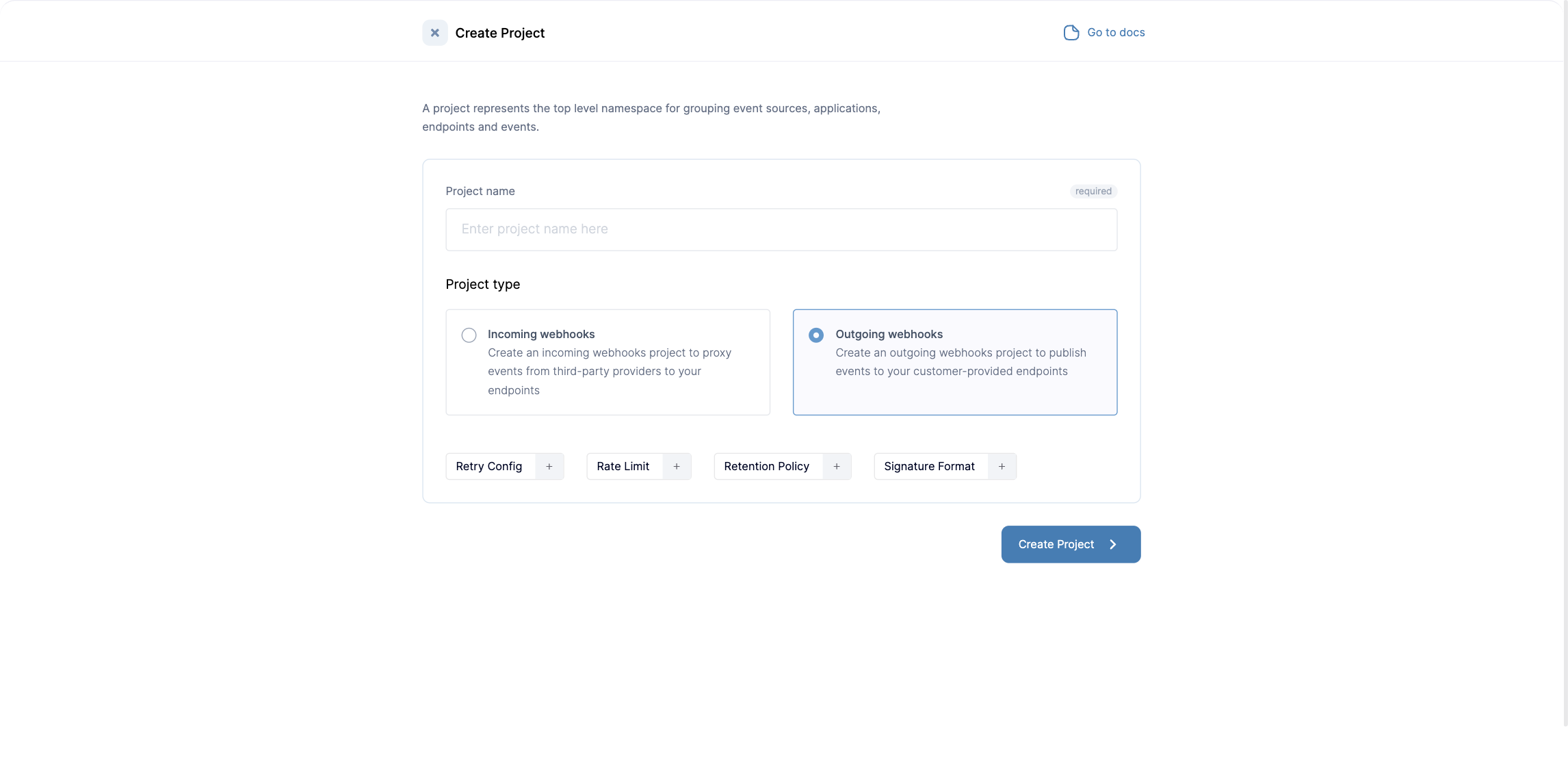 New incoming project